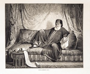 Porträt von Mehemet Ali (1769-1849), Vizekönig von Ägypten. Illustration aus dem Atlas von Ägypten von Unknown