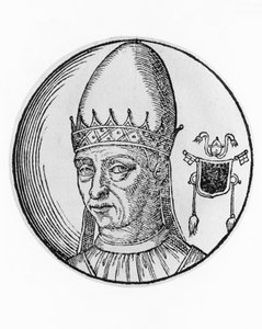 Porträt von Stephan III. oder IV. (720-772), 94. Papst der katholischen Kirche ab 768, Gravur