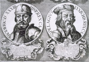 Porträts von Roderich und Pelagius (Lithografie)