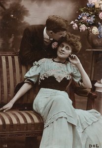 Postkarte, Porträt eines Paares, "Album para Tarjetas postales" von Unbekannter Künstler