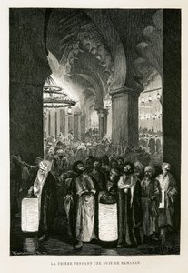 Gebet während einer Nacht im Ramadan - Illustration aus dem Atlas von Ägypten
