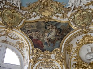 Psyche im Himmel von Amor entzückt. Gemälde von Charles Joseph Natoire (1700-1777) von Unbekannt