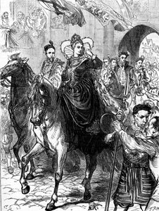 Königin Elisabeth I. zieht in London ein, 23. Dezember 1558 von Unbekannter Künstler