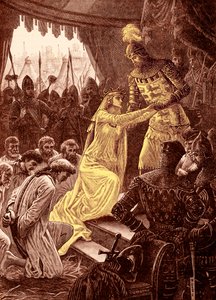 Königin Philippa bittet um Gnade für die Bürger von Calais im Jahr 1347 von Unbekannter Künstler
