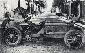 Rennen, Großer Preis von Frankreich (ACF): Barrel fährt ein Brasier-Auto auf dem Seine Inferieure Circuit, 2. Juli