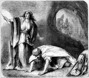 Erweckung Samuels durch die Hexe von Endor - Bibel von Unbekannter Künstler