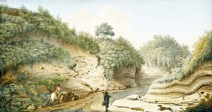 Straße von der Grotte von Pausilipo nach Pianura, Königreich Neapel, ca. 1767 von Unbekannter Künstler