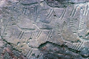 Felsgravuren im Nationalen Archäologischen Park Massi di Cemmo, Val Camonica (Unesco-Welterbeliste)