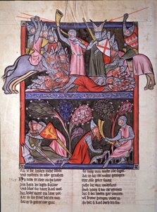 Roland bläst das Horn in Roncevaux