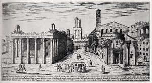 Forum Romanum 16. Jahrhundert (Gravur) von Unbekannter Künstler