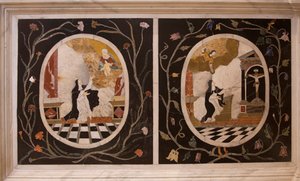 Kirche Saint Corona, Altar, Marmorintarsien, Vicenza, Venetien, Italien von Benjamin Baud