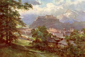Salzburg - Blick vom Kapuzinerberg, Österreich
