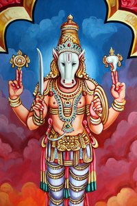Sri Vadapathira Kaliamman Hindu-Tempel. Avatar von Vishnu. Kalki, 10. Inkarnation. Singapur von Unbekannt