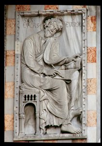St. Lukas, Relief von der Nordseite der Basilika von Unbekannt