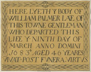 Stafford - Monumentale Inschrift in St. Mary