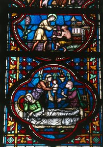 Buntglasfenster der Kathedrale Notre Dame von Tournai, Belgien