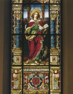 Buntglasfenster des Heiligen Johannes des Evangelisten, Stockholm, Schweden von Benjamin Baud