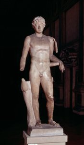 Statue eines Jünglings mit den Attributen des Merkur, Römisch von Unbekannt