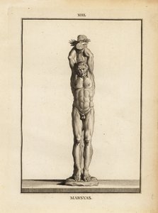 Statue des Satyrs Marsyas, der Apollons Strafe erhält, lebendig gehäutet von Unbekannt