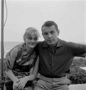 Der Regisseur Milos Forman mit der Schauspielerin Breschova (Brejchova) am Venedig Lido - 1965