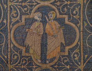 Die Clare-Kasel, Detail von St. Peter und St. Paul, Britisch