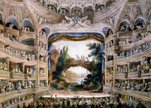Das Comédie-Française-Theater im späten 18. Jahrhundert (Gravur) von Unbekannter Künstler