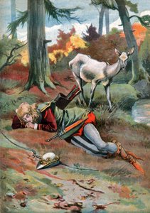 Die Hirschkuh im Wald