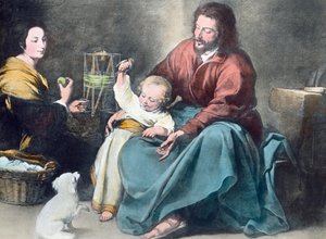 Die Heilige Familie mit dem kleinen Vogel