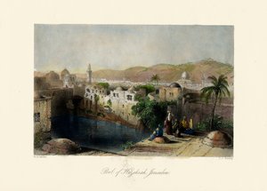 Das Heilige Land - Teich von Hiskia, Jerusalem. - Bibel von Unbekannter Künstler