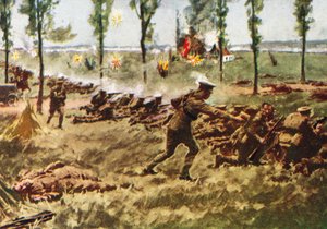 Der Rückzug von Mons von Unbekannter Künstler