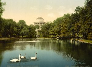 Der Sächsische Garten, Warschau, Russland (d.h. Warschau, Polen), ca. 1890-1900