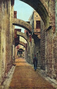 Die Stationen des Kreuzes, Jerusalem, frühes 20. Jahrhundert (Postkarte) von Unbekannter Künstler