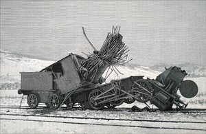 Die Folgen eines schweren Zugunglücks von Unbekannt