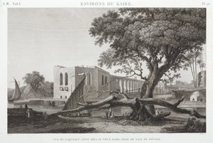 Das Aquädukt in Alt-Kairo, von der Insel Roudah, Ägypten, ca. 1798