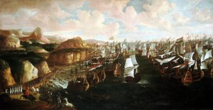 Die Ankunft von Wilhelm III. von Oranien (oder Wilhelm III. von England) (1650-1702) in Torbay (England) am 5. November.