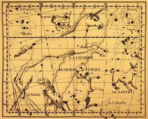 Die Sternbilder Monoceros und Canis Major