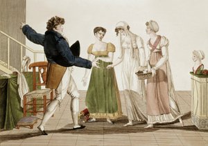 Der Modedesigner zur Zeit des ersten Kaiserreichs in Frankreich (1804-1815), Gravur von Unbekannter Künstler