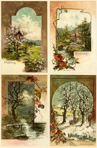 Die vier Jahreszeiten von Unbekannter Künstler