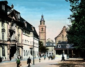 Die historischen Häuser in der Stadt Erfurt