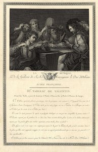 Die Musik. Gravur der Galerie Seiner Exzellenz des Herzogs von Orléans nach einem Gemälde des Malers Le Valentin von Unbekannter Künstler