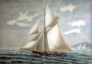 Das Segelboot La Bettina, Ende 19. Jahrhundert (Aquarell)