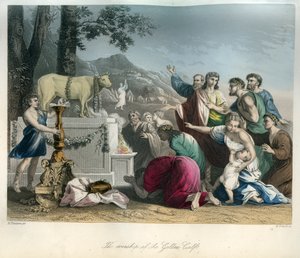 Die Anbetung des Goldenen Kalbs - Bibel von Unbekannter Künstler