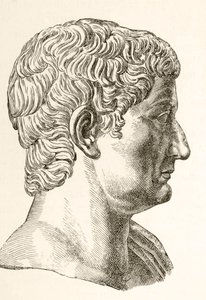 Tiberius Caesar Augustus (42 v. Chr. - 37 n. Chr.), zweiter römischer Kaiser, geboren als Tiberius Claudius Nero, aus 