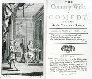 Titelseite des Drehbuchs für The Country Wife am Royal Theatre
