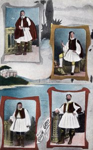 Traditionelle griechische Männerkostüme - Postkarte 1914-1918 von Unbekannt