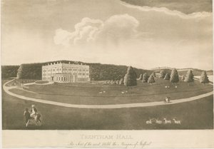 Trentham Hall: Aquatinta-Radierung