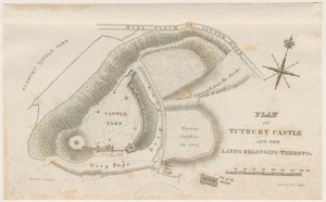 Tutbury Castle: Plan: Gravur, undatiert [ca. 1832]