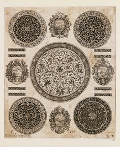 Vereinigtes Königreich, London, Studie für ornamentale Zeichnung auf Uhrengehäuse