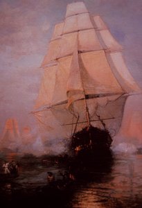 USS Constitution entkommt den Briten