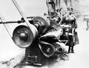 Vereinigtes Königreich: Maschine in W. Asquiths Ingenieurwerk. Halifax, ca. 1914